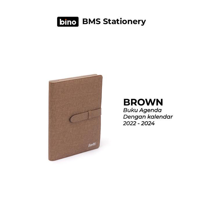 Buku Agenda Bantex Cover Kulit / Daily Planner 2022 - 2024 #7492 - Brown