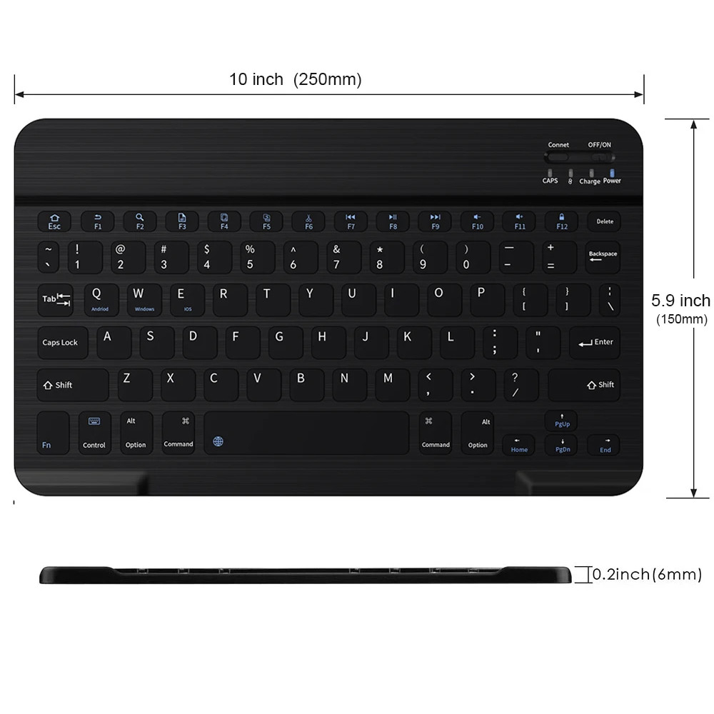 10 Inch Bluetooth Wireless Keyboard For Samsung Apple Mobile Phone Tablet Keyboard and Mouse Android