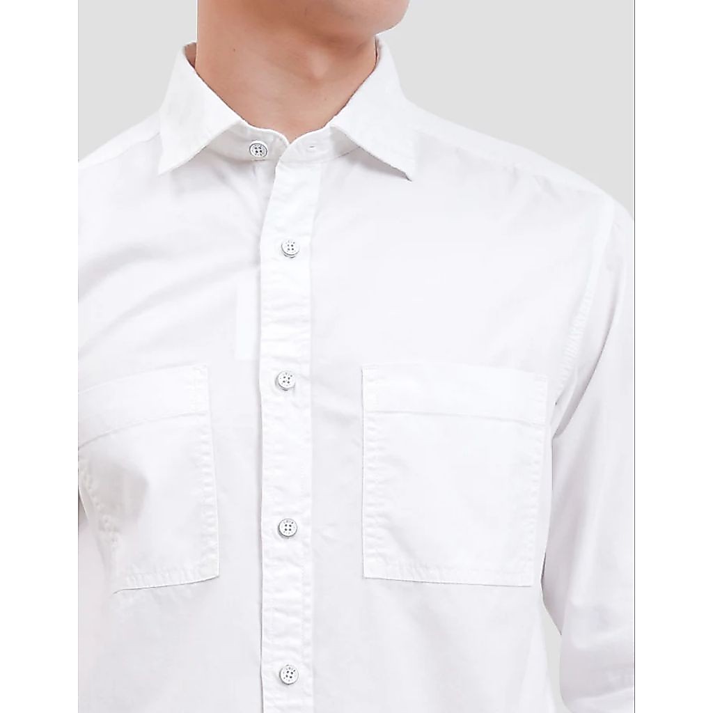 Lois Kemeja Lengan Panjang KLL620 Pria ORIGINAL WARNA PUTIH WHITE