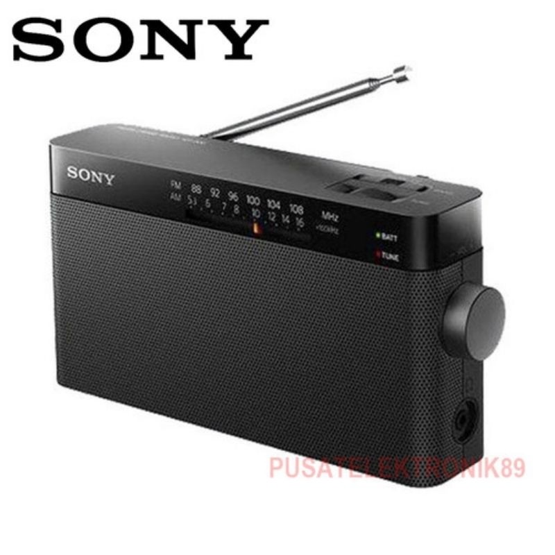 ll PORTABLE RADIO SONY ICF P 306 P306 ICF306 ICFP306 PORTABEL AM / FM AM/FM GARANSI RESMI SUARA JERN