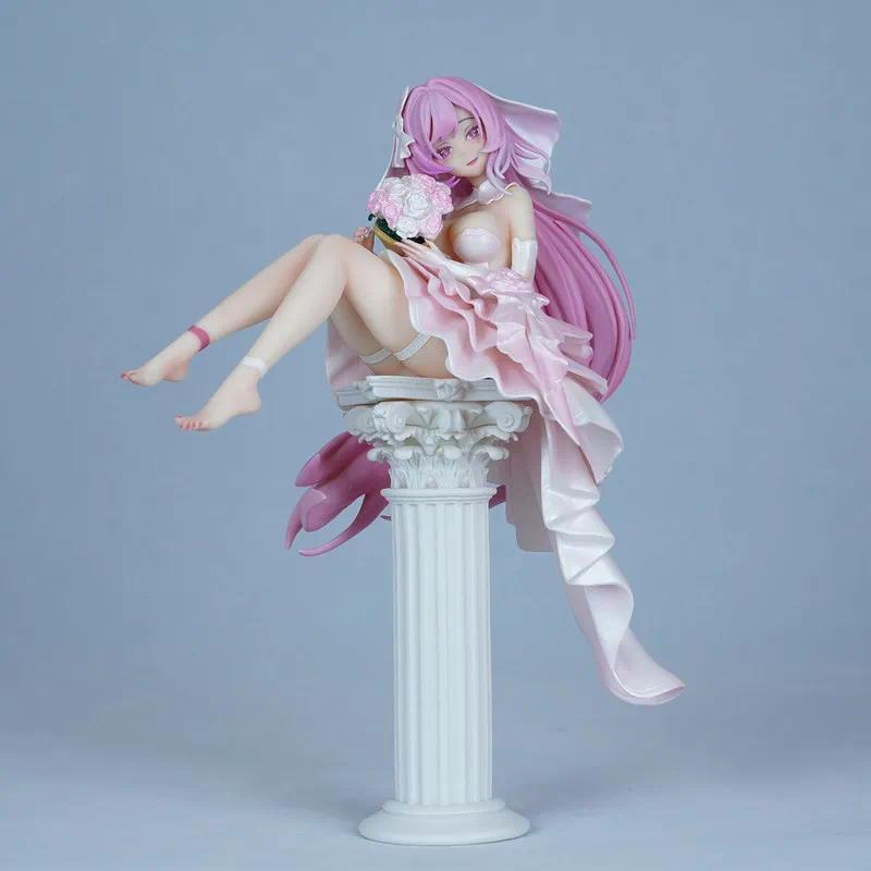Anime Figure Elysia Wedding Dress Beautiful Girl Statue Collectible Ornament For Desktop Computer Ca