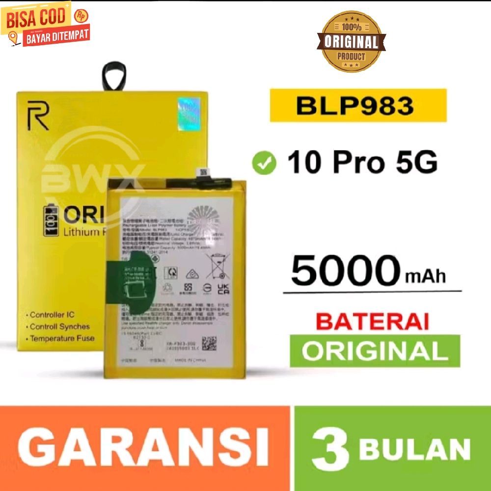 Baterai Batre Relmi 10 Pro 5G Blp983 Battery Original Batrai