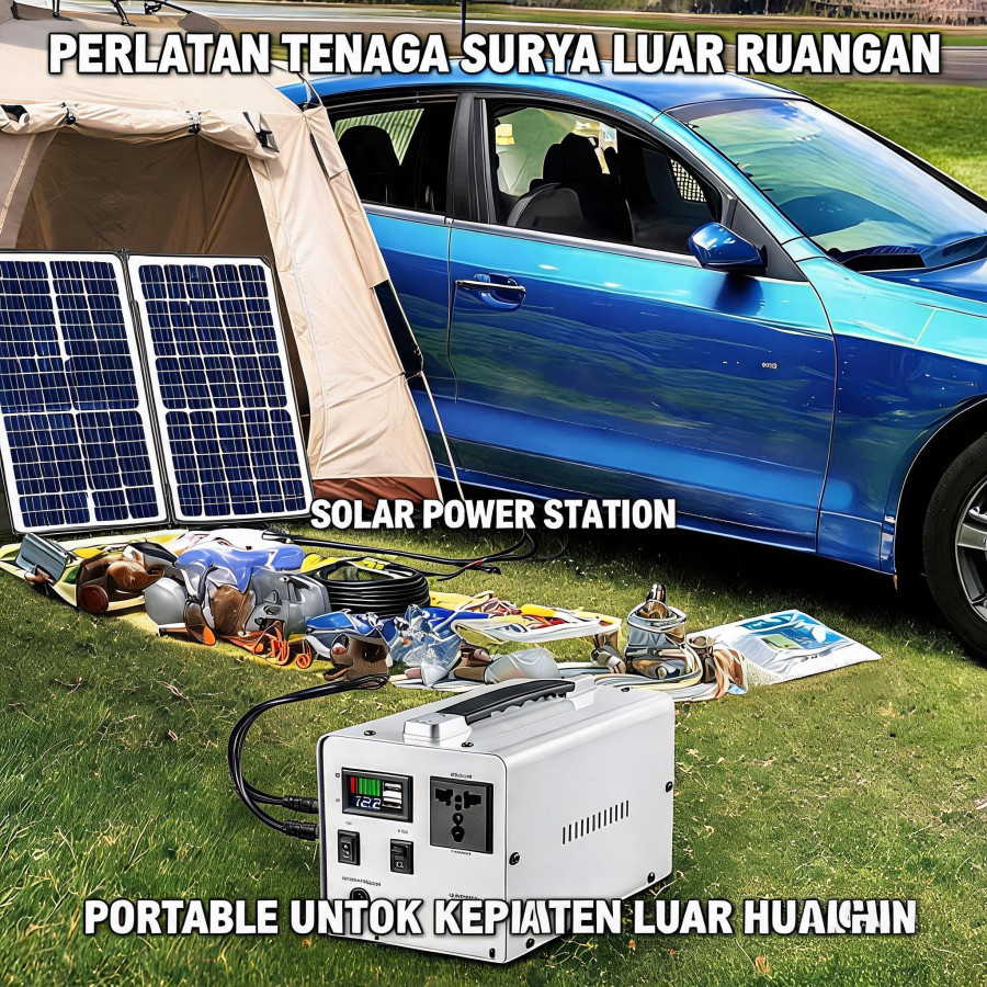 PORTABLE SOLAR PANEL GENERATOR KIT PEMBANGKIT LISTRIK TENAGA SURYA