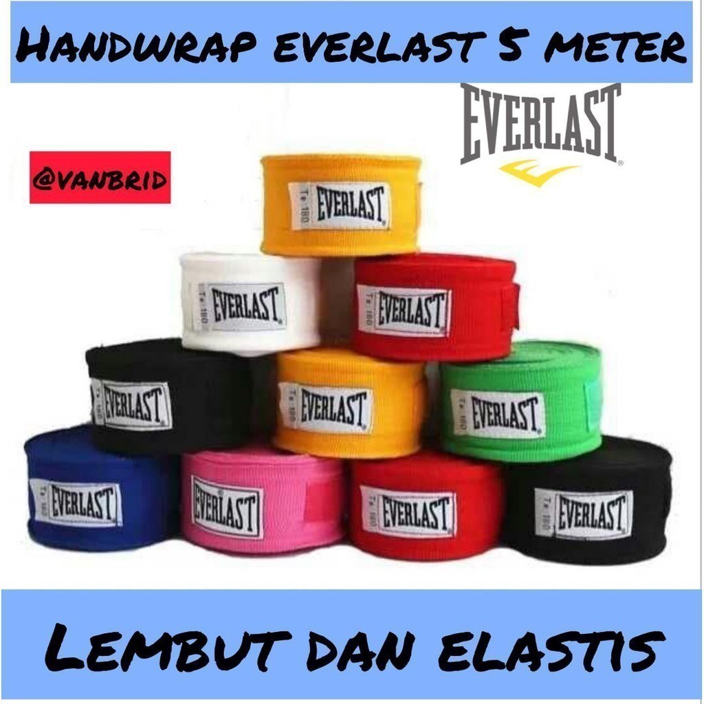 HANDWRAP EVERLAST 5 METER / HAND WRAP MUAYTHAI / BOXING / TINJU