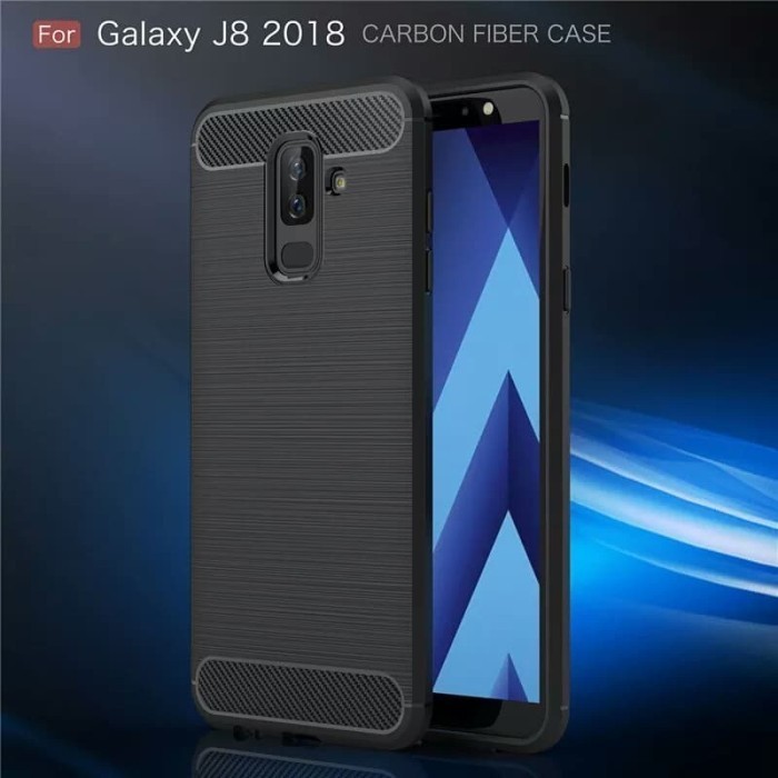 IPAKY CASE SAMSUNG J800 J8 2018 CASE RUGGED CARBON ARMOR ANTI SHOCK