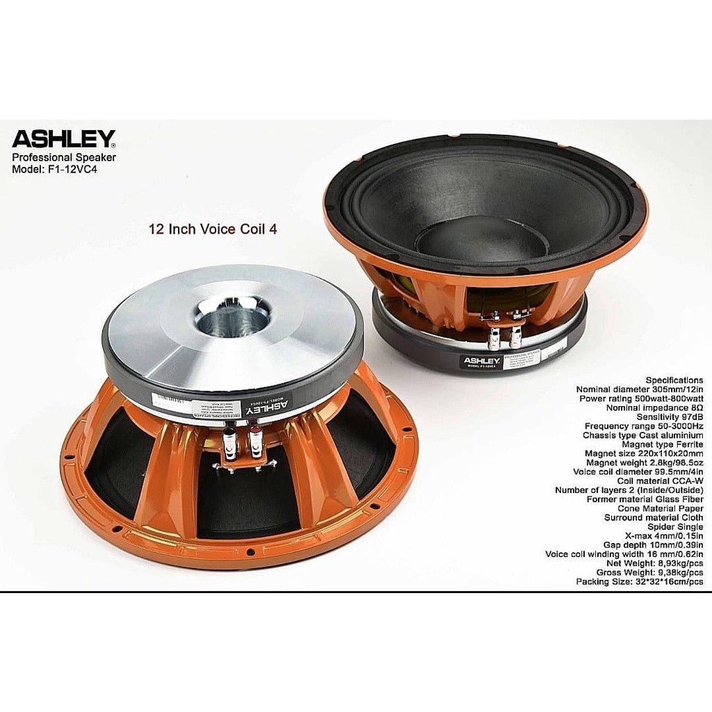 (KUALITAS TERBAIK) Speaker line array Ashley F1 12VC4 originalF1 12 VC4 - TERMURAH