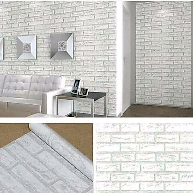 Terbaru Wallpaper Dinding Motif Bata Putih