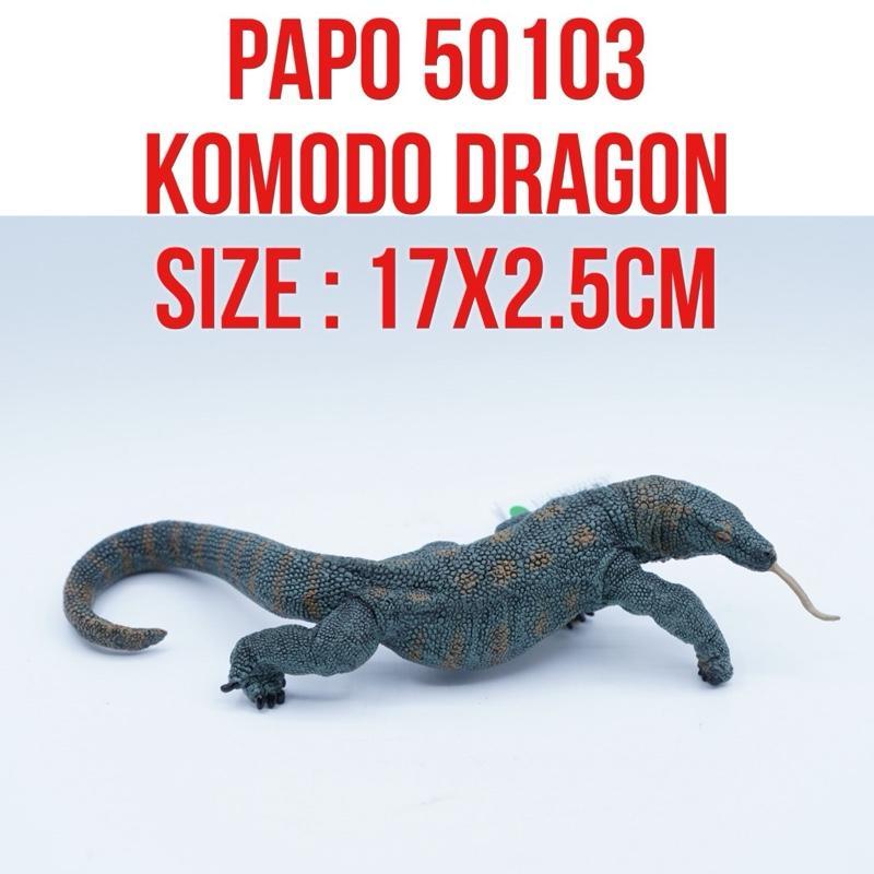 Papo 50103 Komodo Dragon Biawak Komodo Varanus Komodoensis | Mainan Figure Binatang Miniature Hewan 