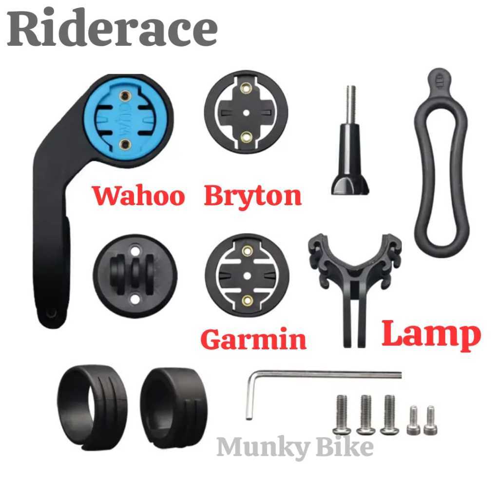 Foto Riderace Computer Mount Mounting Stem Holder Barfly Bracket Speedo Garmin Bryton Wahoo Lampu Gopro Bar Fly Sepeda