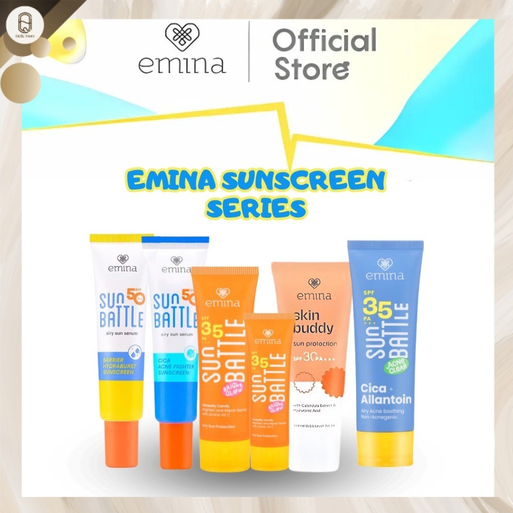 Qeila - Emina Sunscreen Series | Sun Protection Emina Sun Battle Skin Buddy SPF 30 SPF 45 PA+++