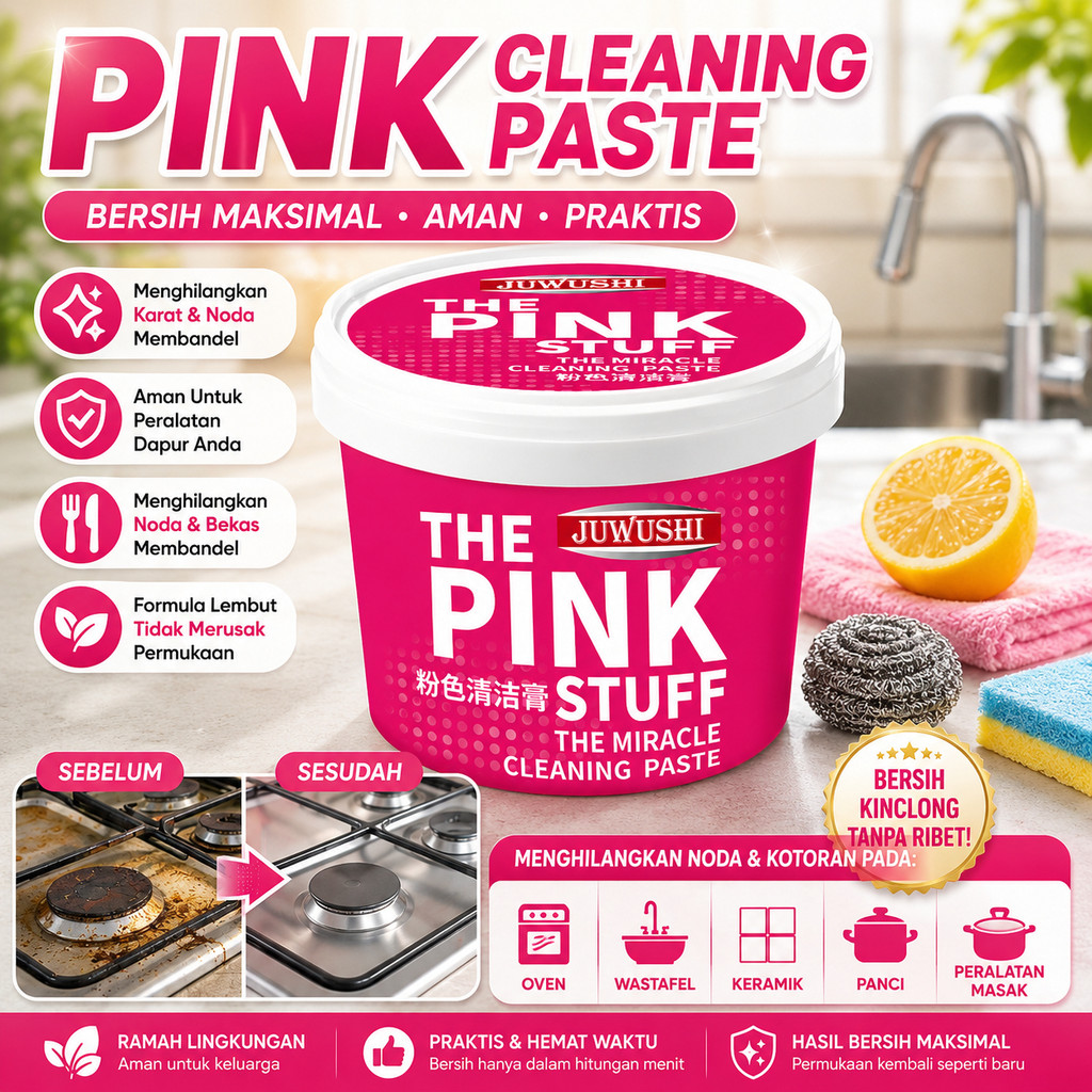 COD [Promosi] Pasta Pembersih Dapur Serbaguna Warna Pink / Alat Pembersih Dapur Warna Pink / Menghil