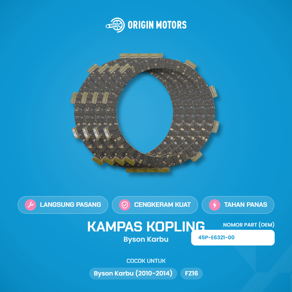 NOXPIT Kampas Kopling Byson Karbu FZ16 45P-E6321-00