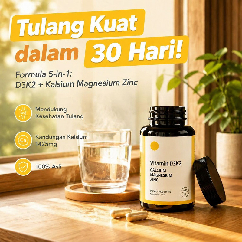 Kesehatan Harian [Beli 1 Gratis 1/Kalsium + D3 K2]/Vitamin D3/K2/Magnesium/Zinc/Kalsium/Suplemen unt