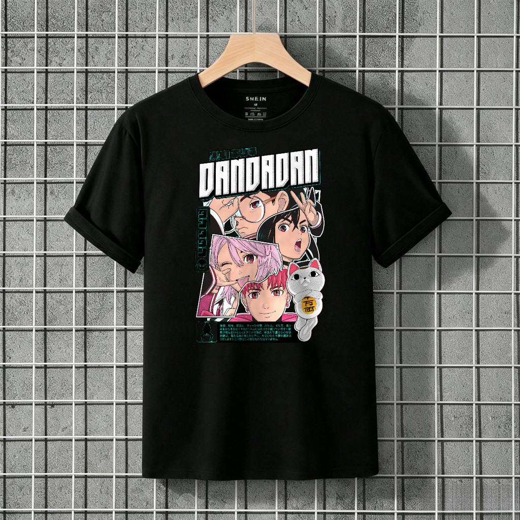 T Shirt Unisex Untuk Remaja Dan Dewasa Pilihan Populer Dengan Desain Empat Wajah Anime Figur Kucing