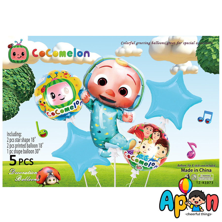 Paket Balon Cocomelon/Dekorasi Balon/Set Balon Foil