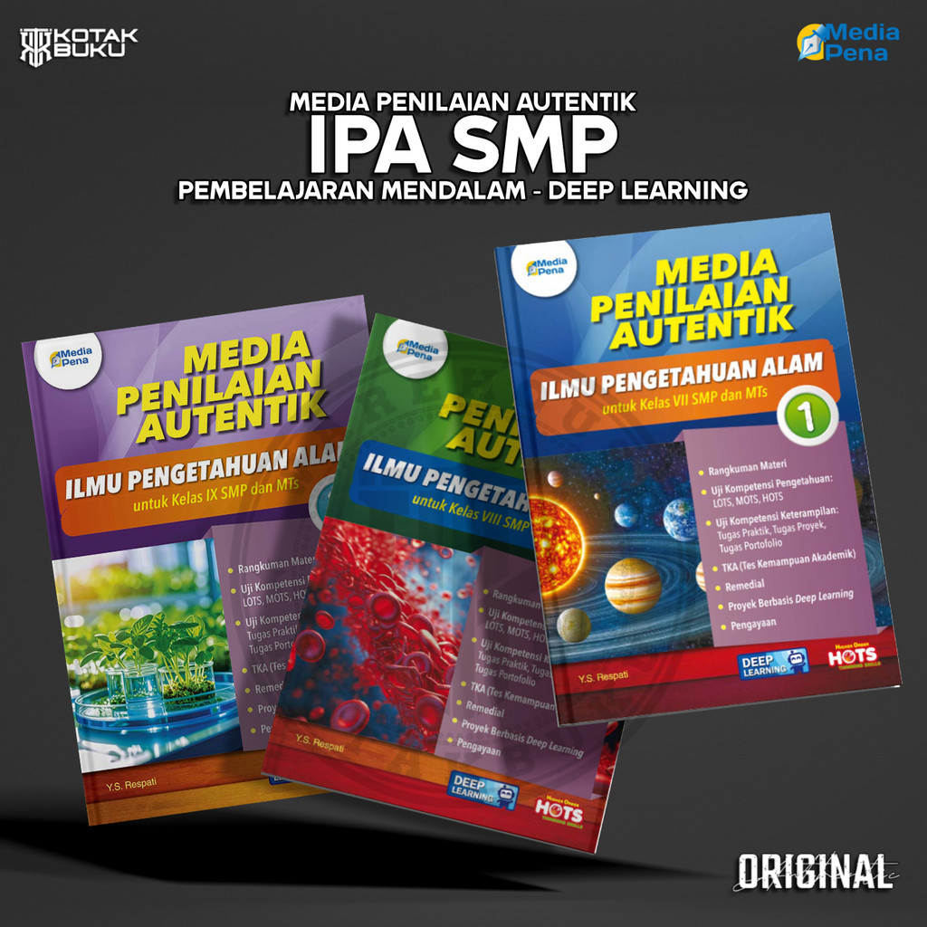 [ Tiga Serangkai ] Buku Media Penilaian IPA Kelas 7 8 9 SMP Deep Learning / Mediapena SMP / IPA SMP