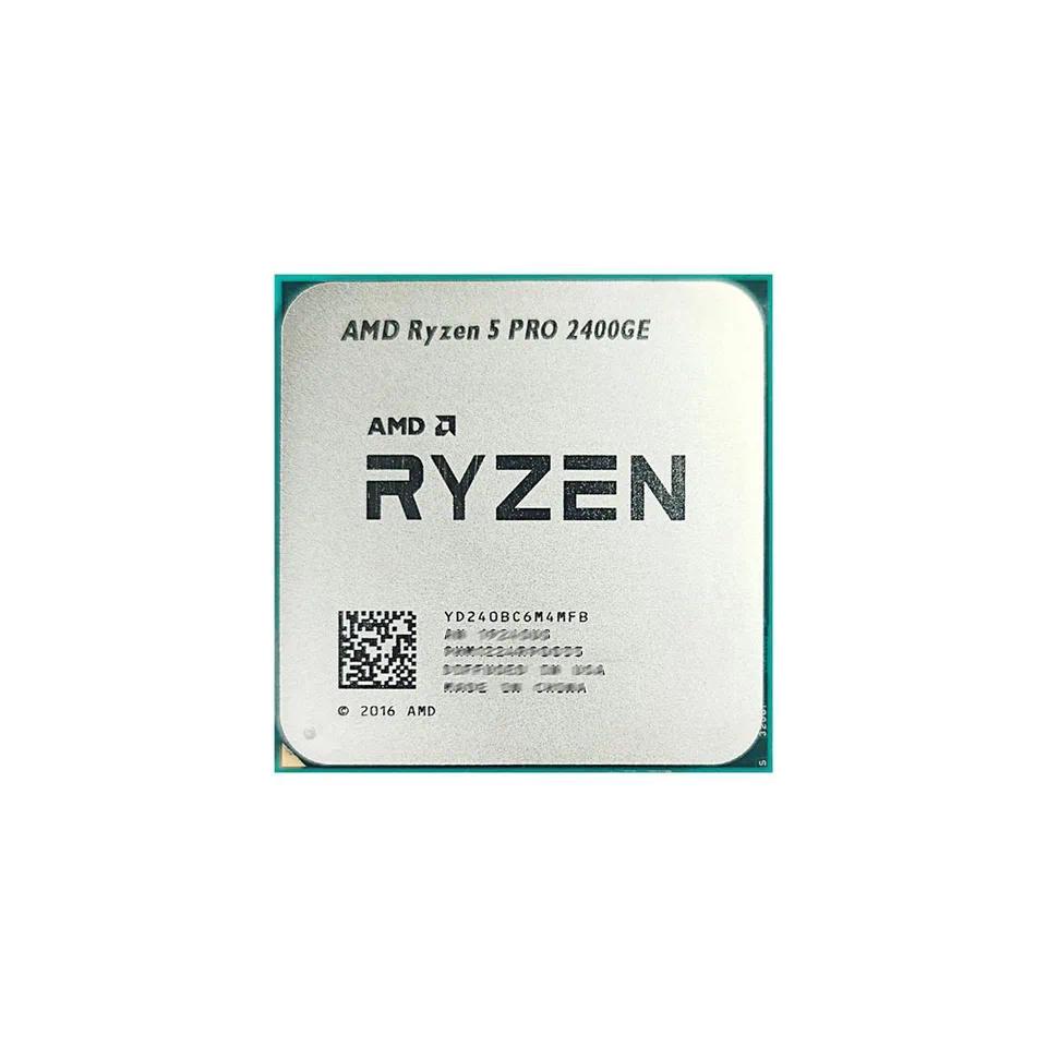 AMD Ryzen 5 PRO 2400GE Used R5 PRO 2400GE 3.2 GHz Quad-Core Eight-Thread 35W CPU Processor YD240BC6M