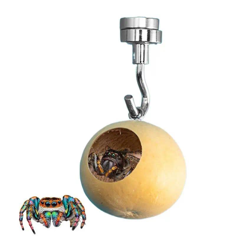 Jumping Spider House,Jumping Spider Hing Nest With Magnetism,Natural Gourds Jumping Spider Enclosure