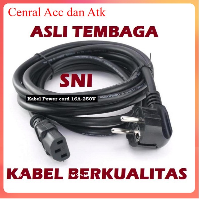 Kabel Power Komputer PC CPU Laptop Printer Adaptor Speaker Portable Kabel Ujung Lubang 3 Universal