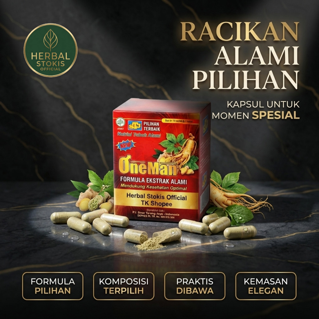 ONE MAN Herbal Daily Formula (20 Kapsul) – Racikan Herbal Unggulan