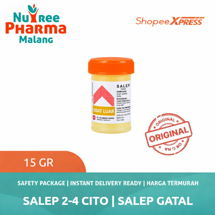 SALEP 24 Cito 15 gr | OBAT SALEP SULFUR BELERANG BPOM UNTUK KADAS KURAP EXIM JAMUR