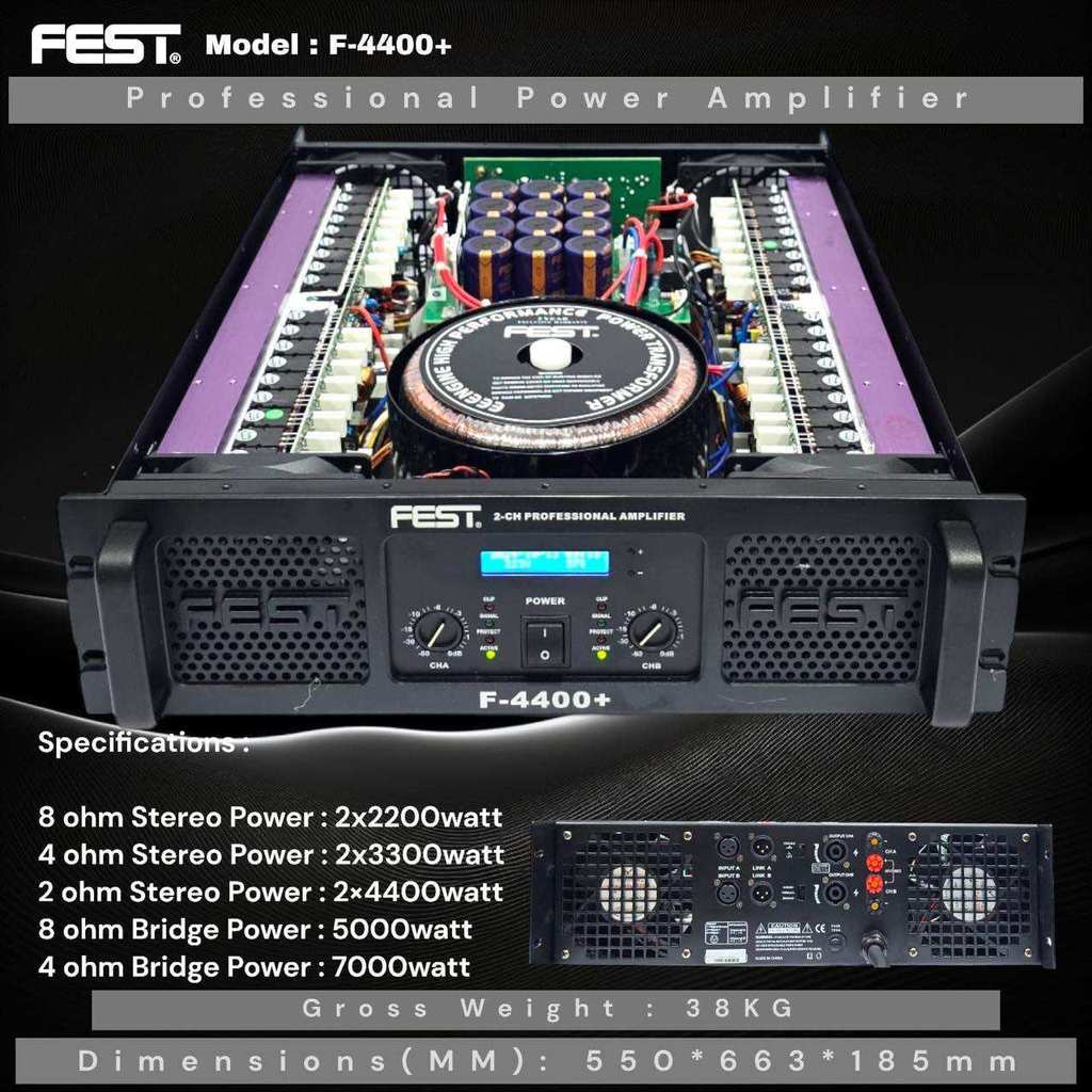 POWER AMPLIFIER FEST F4400 F 4400 CLASS GB ORIGINAL GARANSI