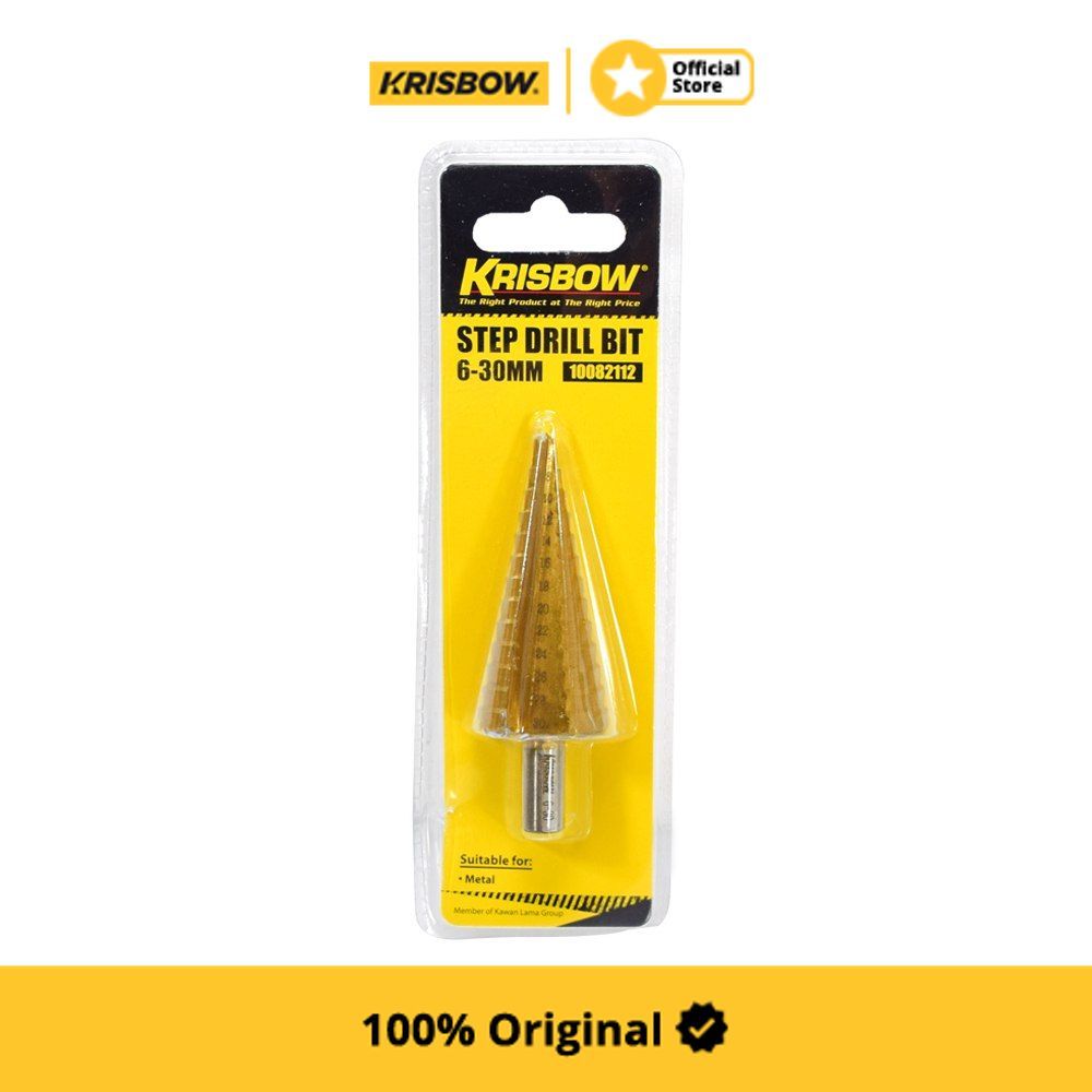 Krisbow Mata Bor Step Drill 6-30 mm Irasdb30 Drill Bit Mata Drill Ujung Bor Bit Bor