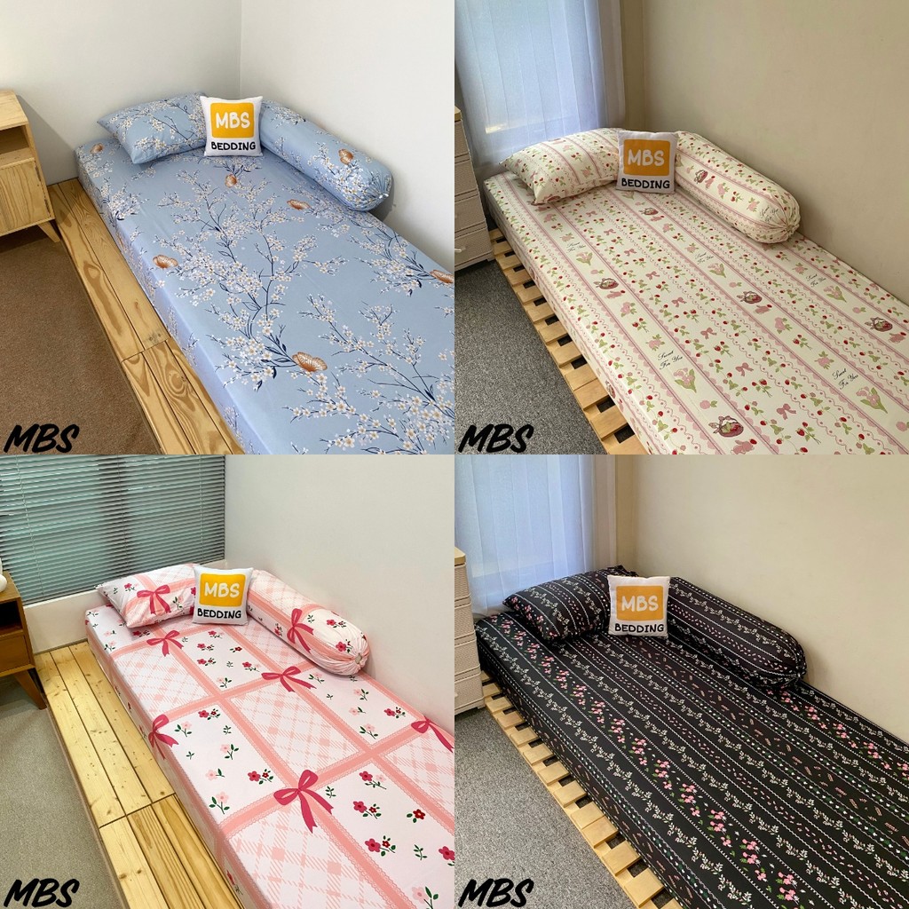 #5 OMO SEPREI | SPREI / BED SHEET / SEPREI DOUBLE KARET ANTI GESER AESTHETIC | FREE SARUNG BANTAL & 