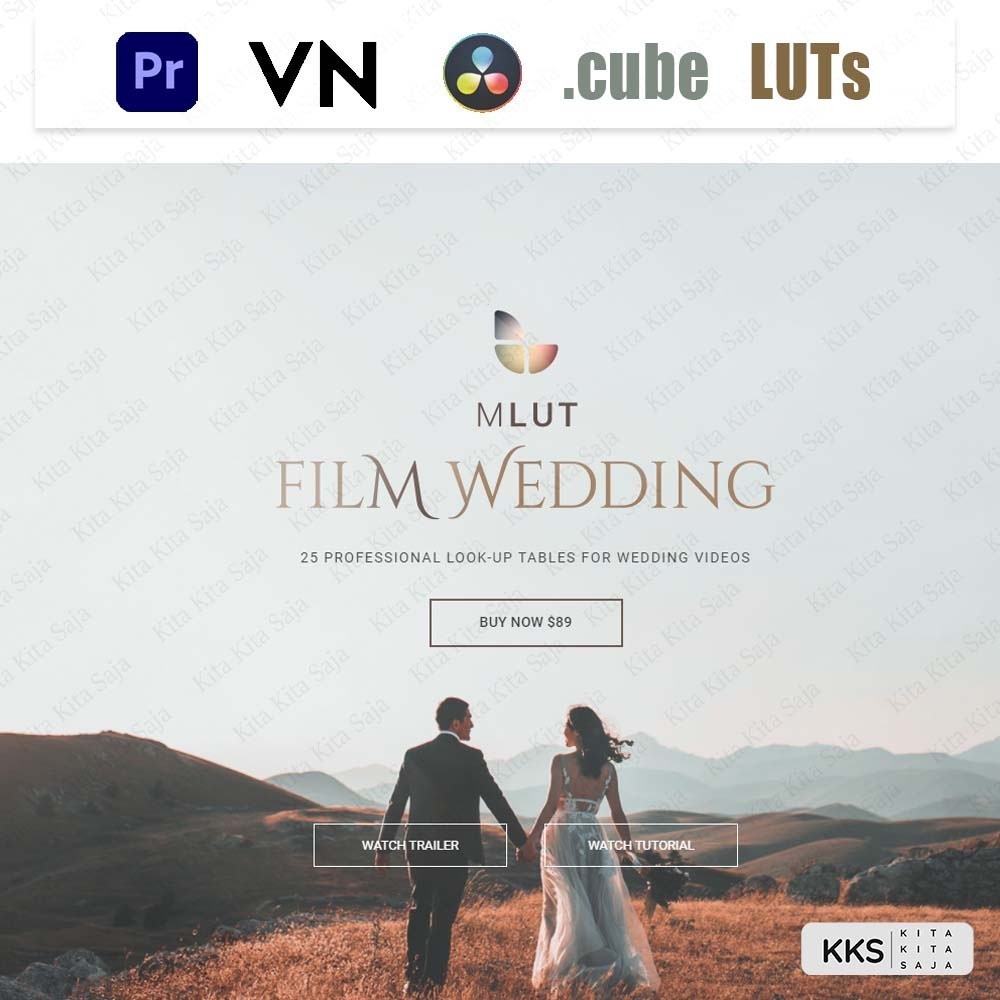 (BISA VN) mLUTs Film Wedding Professional LUT LUTs untuk VN Premiere Pro Davinci Resolve | Android i