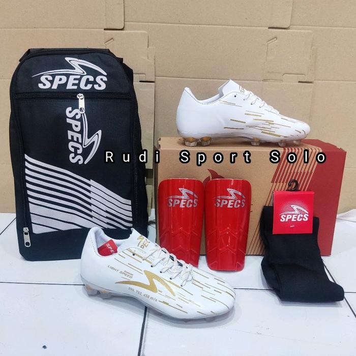 PROMO  Specs Paket Hemat Sepatu Bola Termasuk Tas, Kaos Kaki Panjang & Skin Cocok Ukuran 38-43 Rudi 