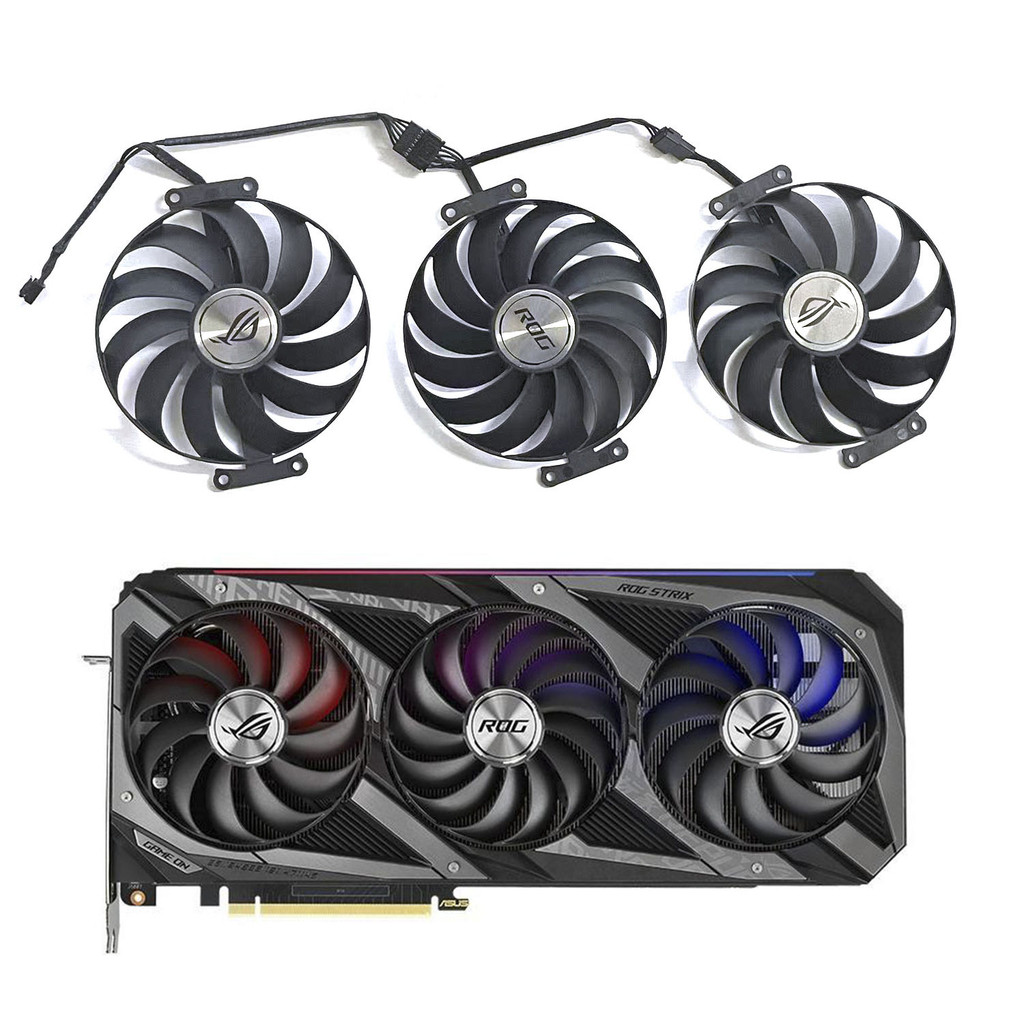 Video Card Fan For ASUS ROG Strix GeForce RTX 3080 3070 3090 3060Ti 3070Ti 3080Ti 95MM CF1010U12S Gr