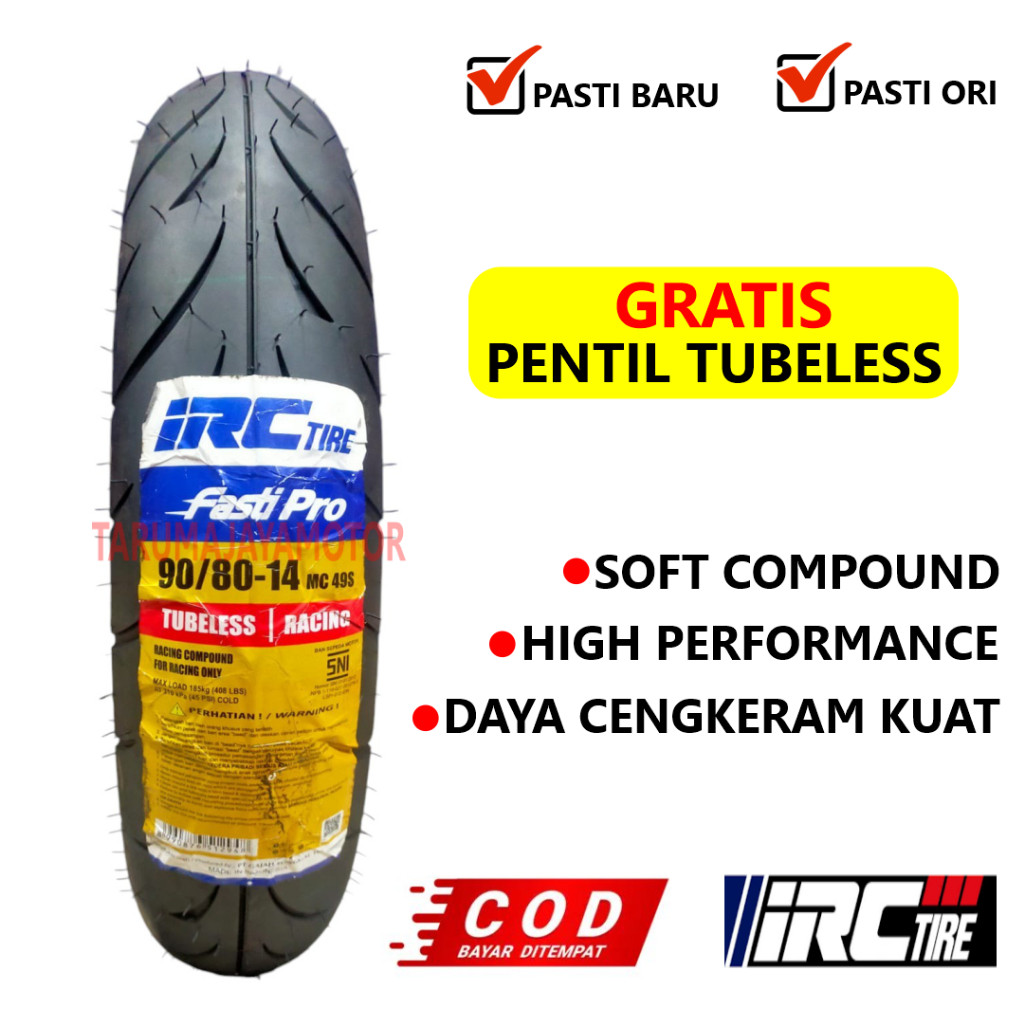 IRC Fasti Pro 90/80-14 Soft Compound Ban Luar Racing Motor Matic Balap Road Race Ring 14