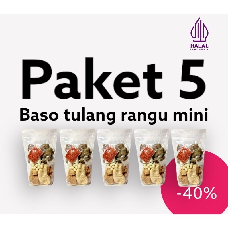 

Baso tulang rangu MINI paket 5