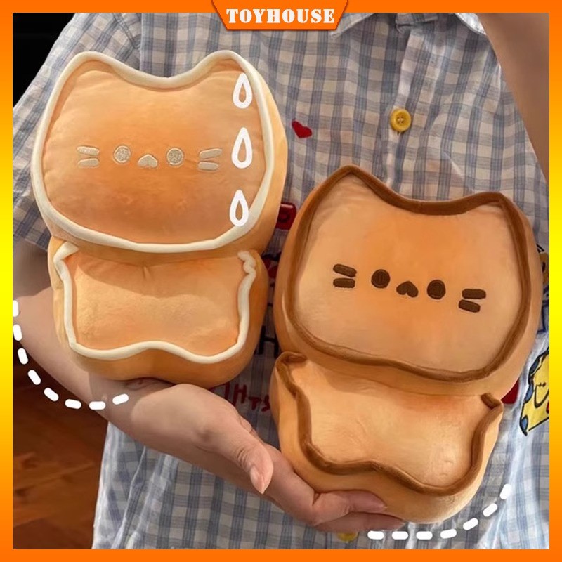 Boneka Berbulu Roti Kucing Lucu - Hadiah Unik untuk Teman & Pacar, Boneka Anti Stres/Buat Cewek Hadi