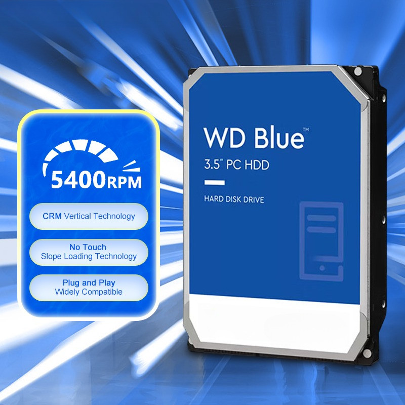 Western Digital WD Internal Hard Disk Drive 3.5 Inch SATA 3 6Gb/s 5400RPM 1TB 2TB HDD for Laptop Des