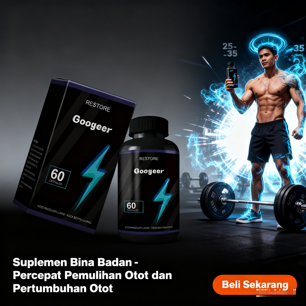 Googeer RESTORE 60 Kapsul - Suplemen Fitness, Bantu Pembentukan & Pemulihan Otot Lebih Cepat CO1407