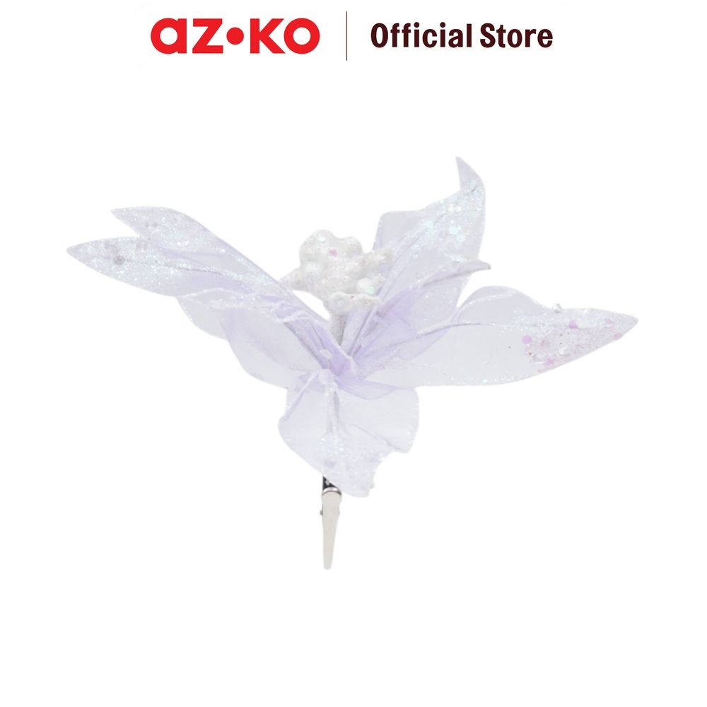 AZKO Noelle Bunga Dekorasi Natal Christmas Pick Poinst - Ungu Lilac Hiasan Natal Pernak Pernik Natal