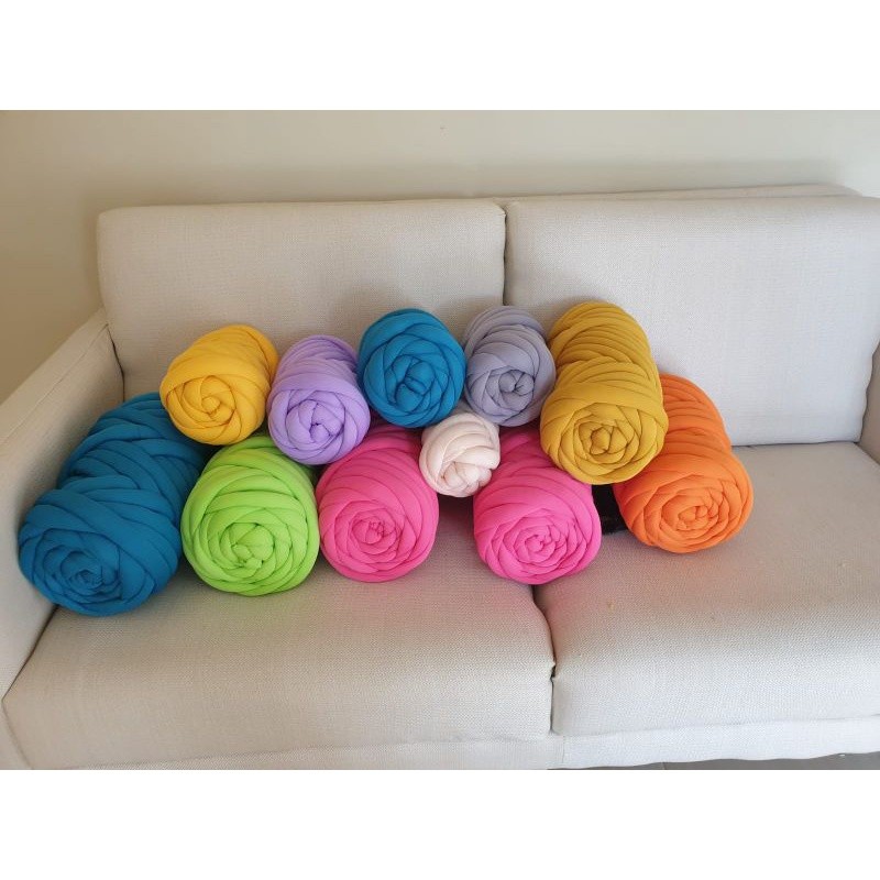 MAGELJAYA chunky yarn 24meter/benang chunky/benang jumbo/jumbo yarn/bulky yarn/tube yarn/hand knitti