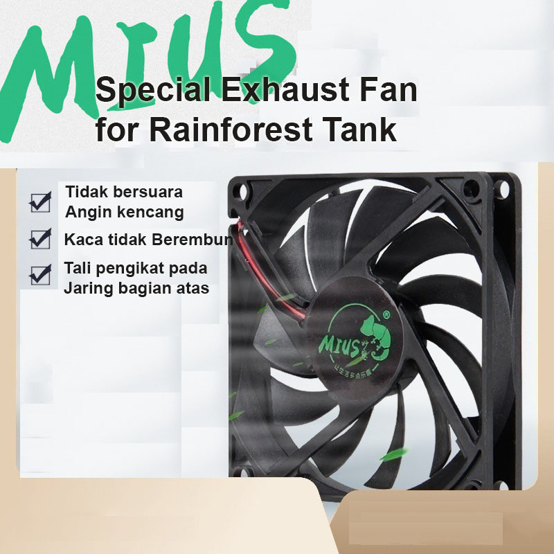 MIUS Kipas Penyedot Panas Rainforest Tank Paludarium Terarium Aquarium Aquascape