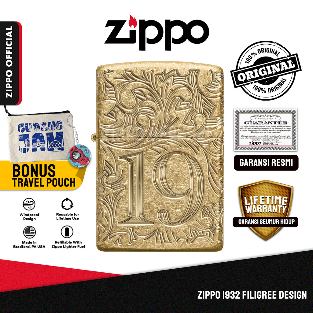 Zippo 1932 Filigree Design 46776 | Garansi Lifetime | Original USA