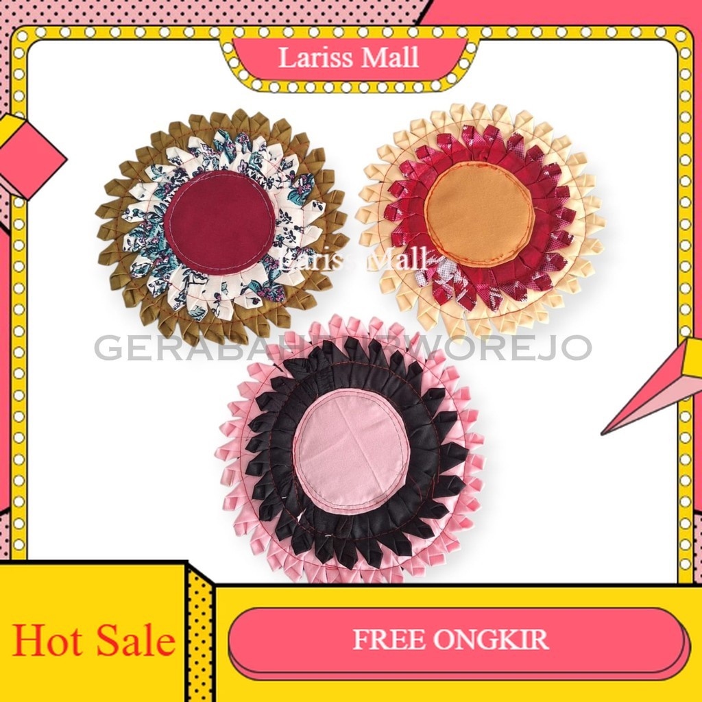 [LARISS_MALL] FREE ONGKIR Alas Panci Kain Bulat Aesthetic Tatakan Panci Panas Lamping Alas Panci