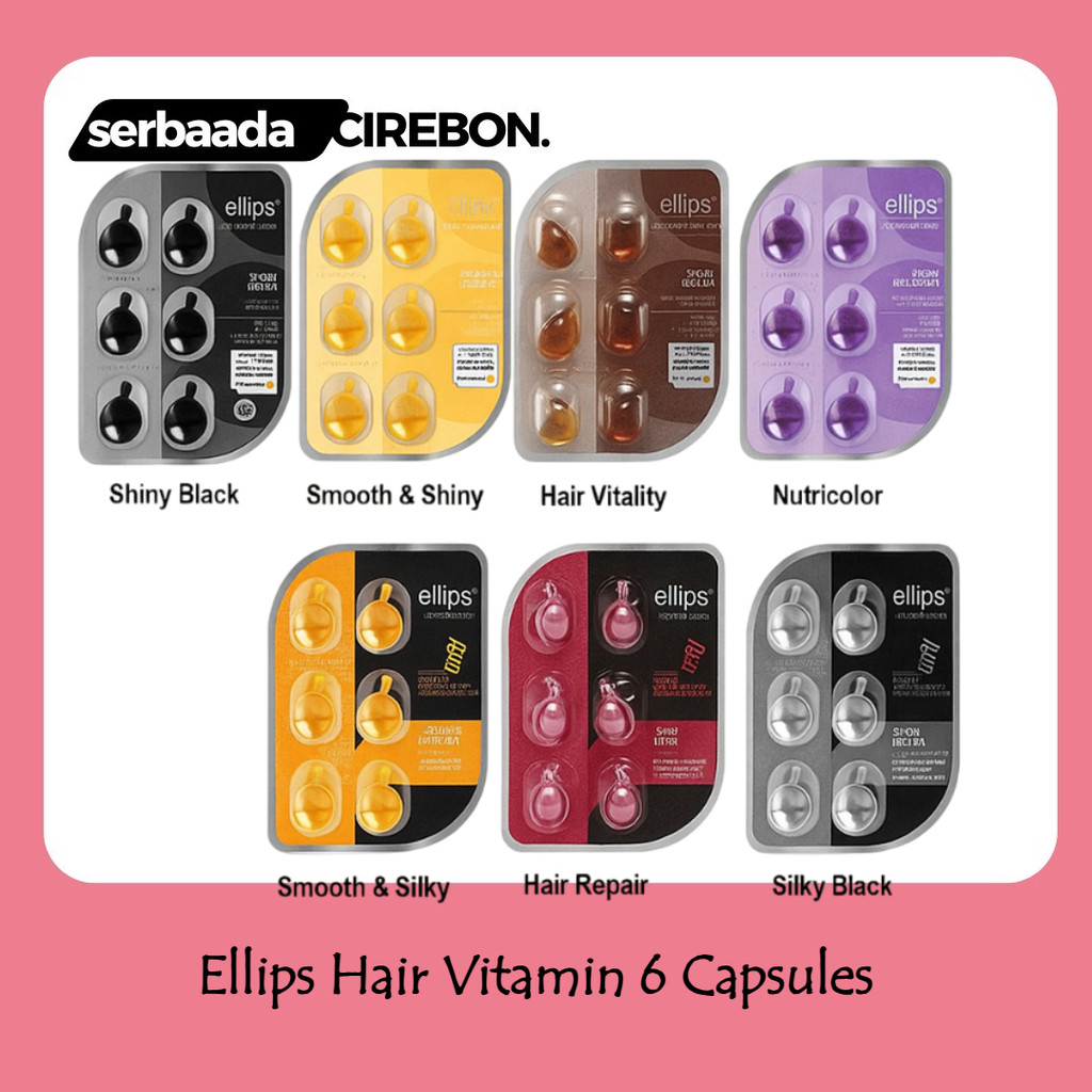 Ellips Hair Vitamin Blister 6 Kapsul - Atasi Rambut Rontok, Kering, & Kusam