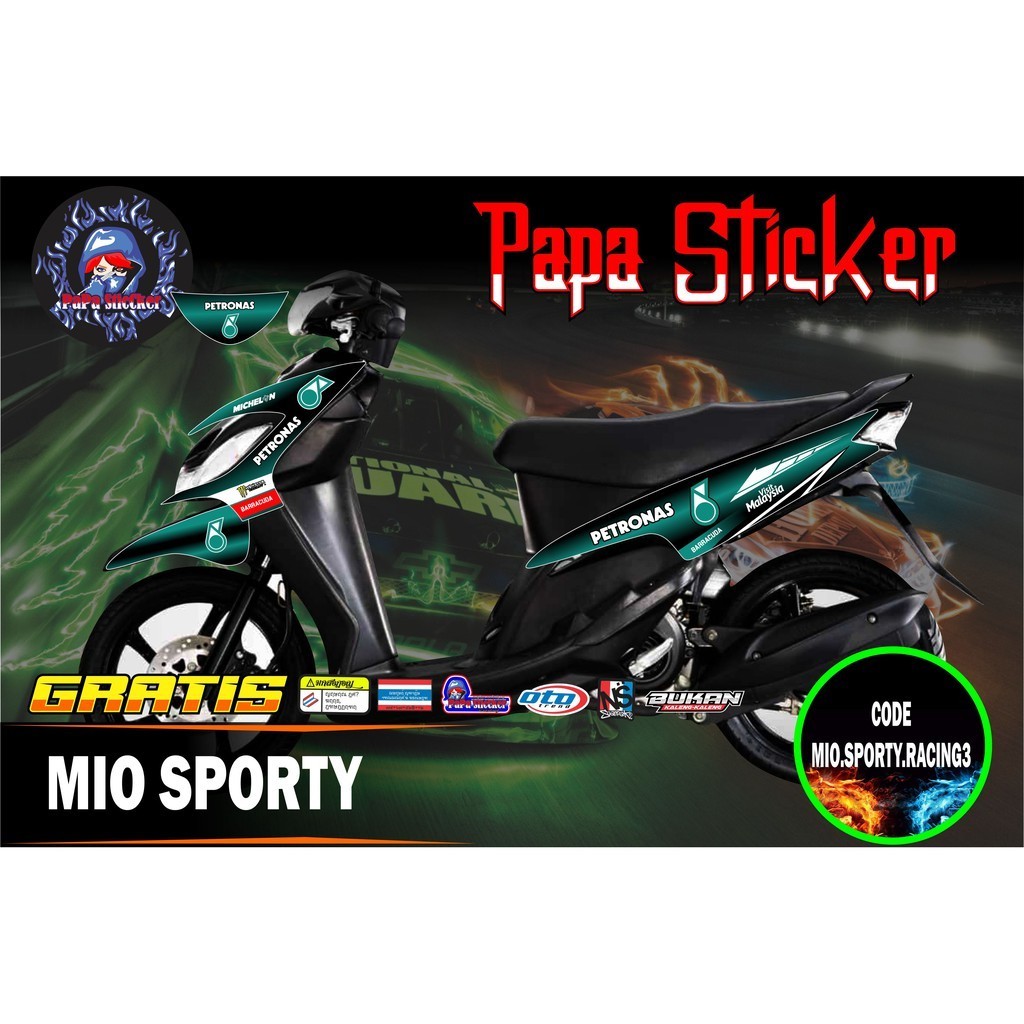STRIPING MIO SPORTY SMILE PETRONAS - STIKER MOTOR MIO SPORTY SMILE STICKER MIO SPORTY SMILE CODE 03