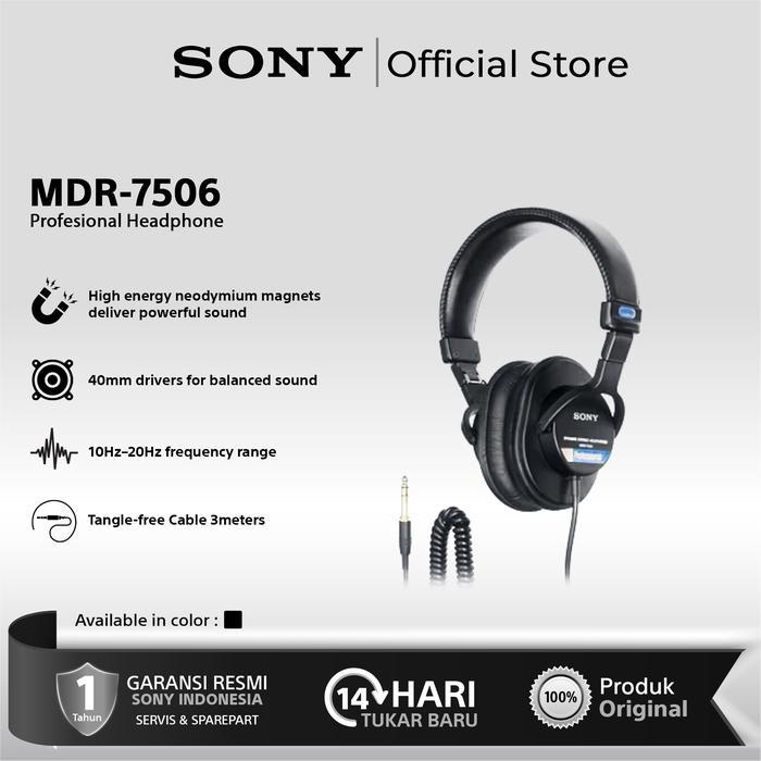 UniqueStyle Sony Mdr 7506 Headphone Profesional / Sony Mdr-7506 / Sony 7056