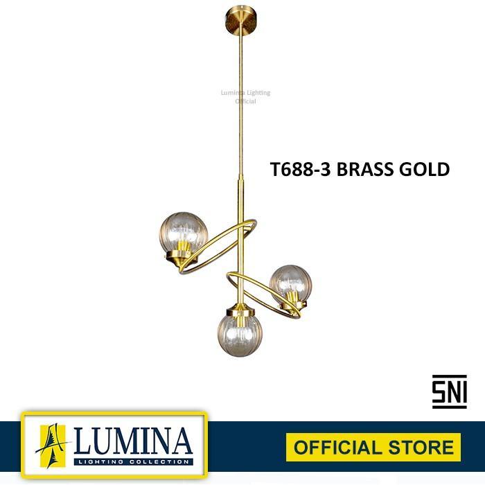 LUMINA Lampu Hias Lampu Gantung Lumina Model Modern Type T688-3 BRASS GOLD