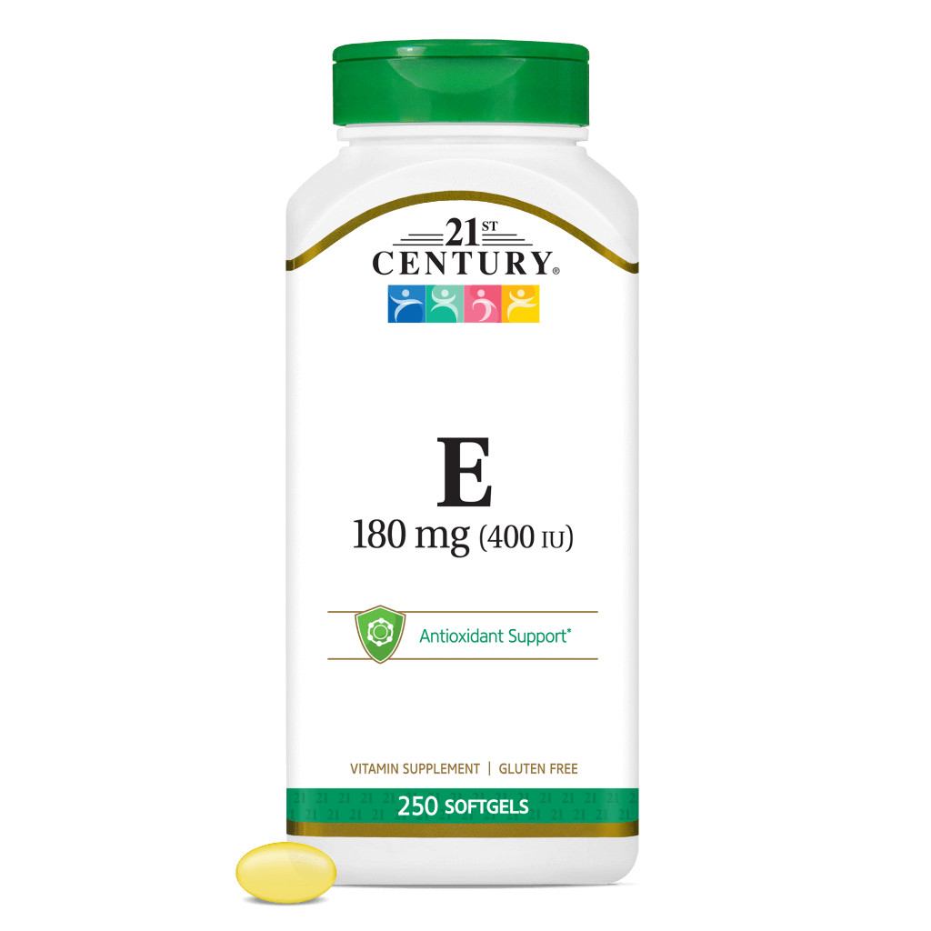 21st Century, Vitamin E, 180 mg (400 IU), 250 Softgels