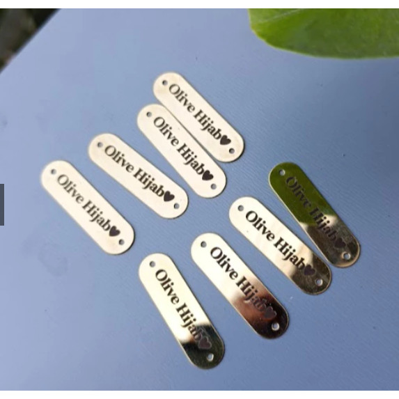 PROSES CEPAT LABEL BESI / LABEL HIJAB / LABEL BAJU / LABEL PLAT BESI / LABEL STAINLESS / LABEL brand