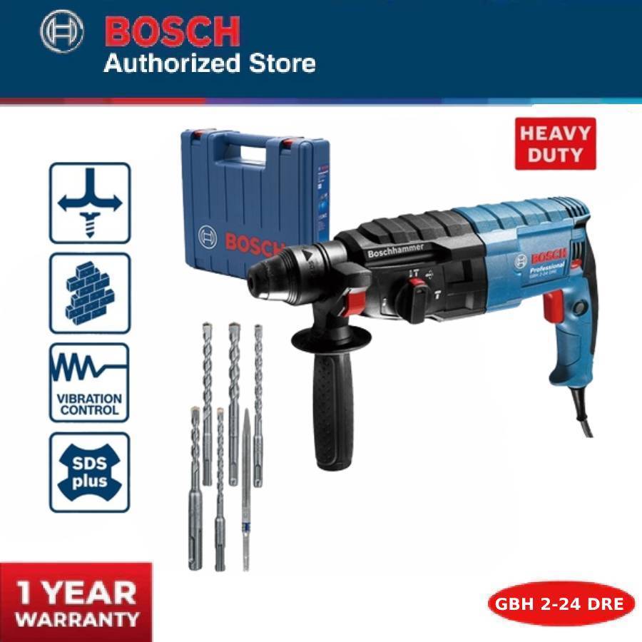 Mesin Bobok Tembok / Bosch GBH 2-24 DRE Combo Set 6 Mata Bobok