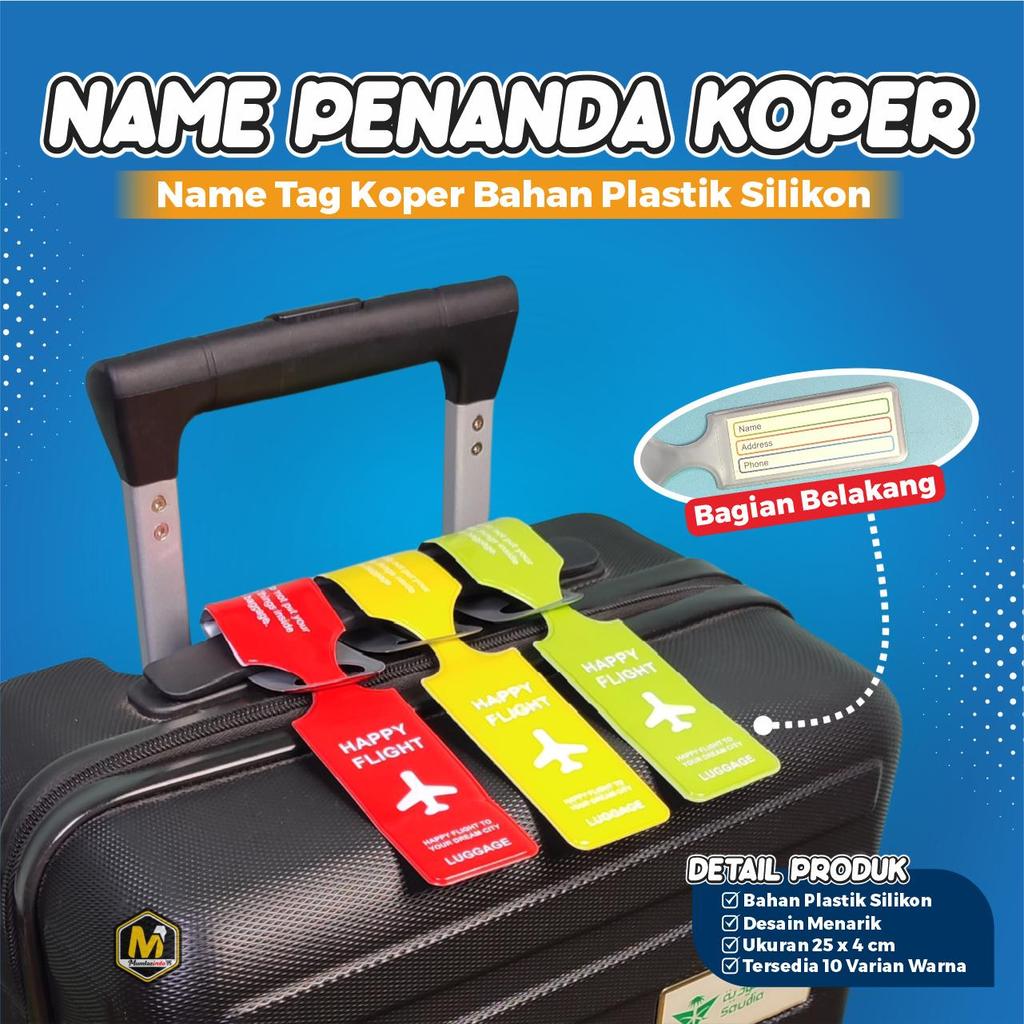 MUMTAZINDO - Name Tag Penanda Koper Plastik Silikon / Name Tag Penanda Koper travelling / Penanda Ko