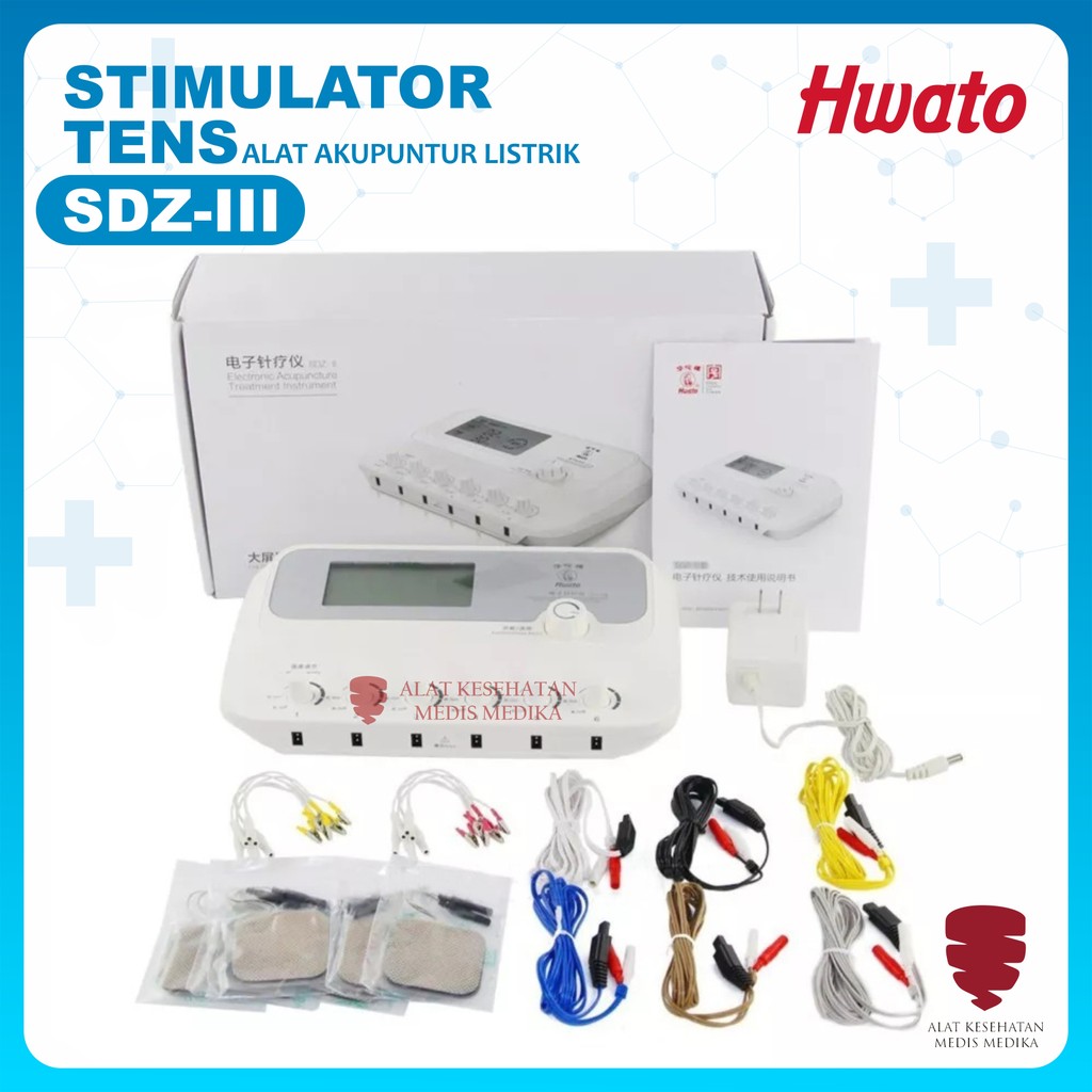 Stimulator Akupuntur SDZ III Hwato Alat Tens Fisioterapi Terapi 3